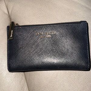 Kate Spade Midnight Black Leather Pouch